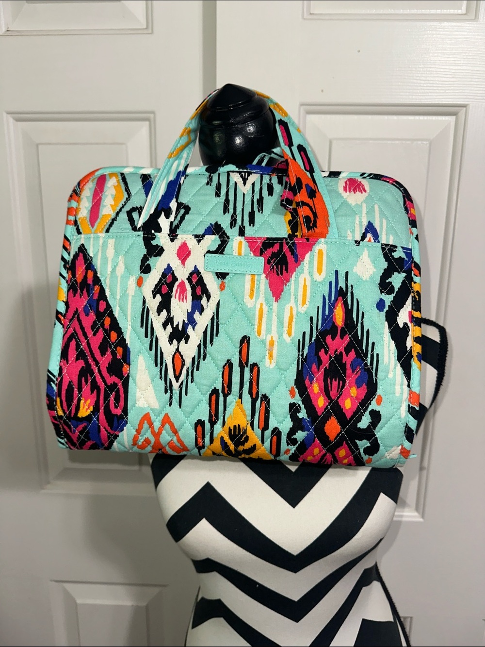 Vera Bradley Quilted Turquoise Aztec Travel Bag